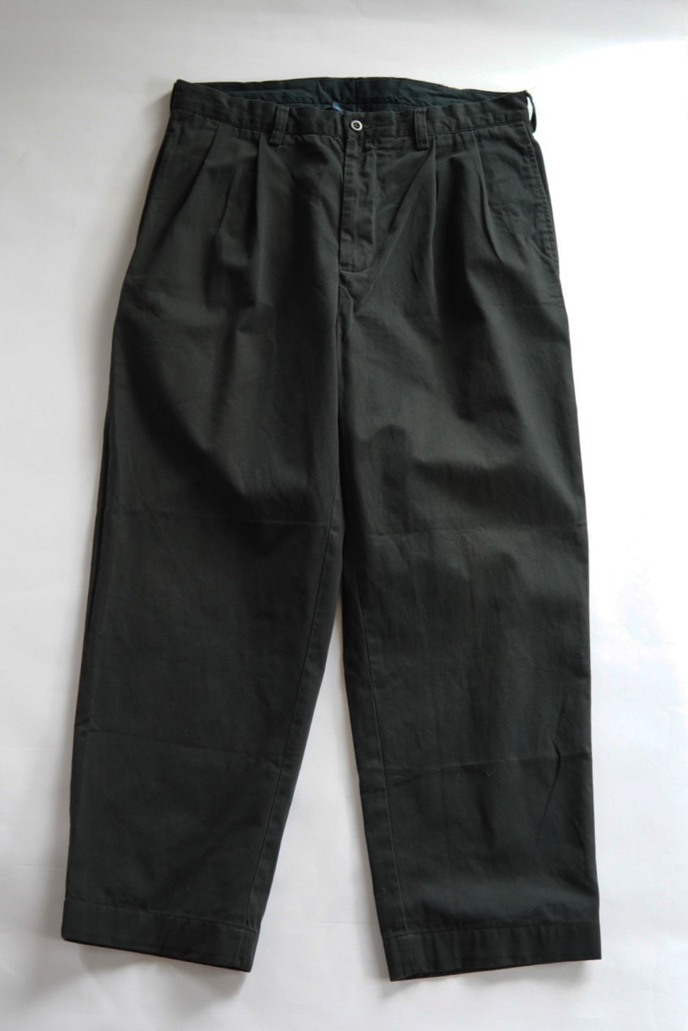 90s Polo by Ralph Lauren Black Chino Tuck Pants.