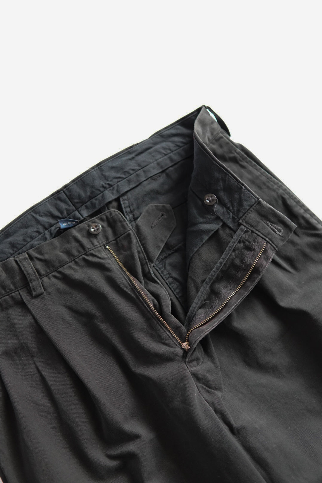 90s Polo by Ralph Lauren Black Chino Tuck Pants.