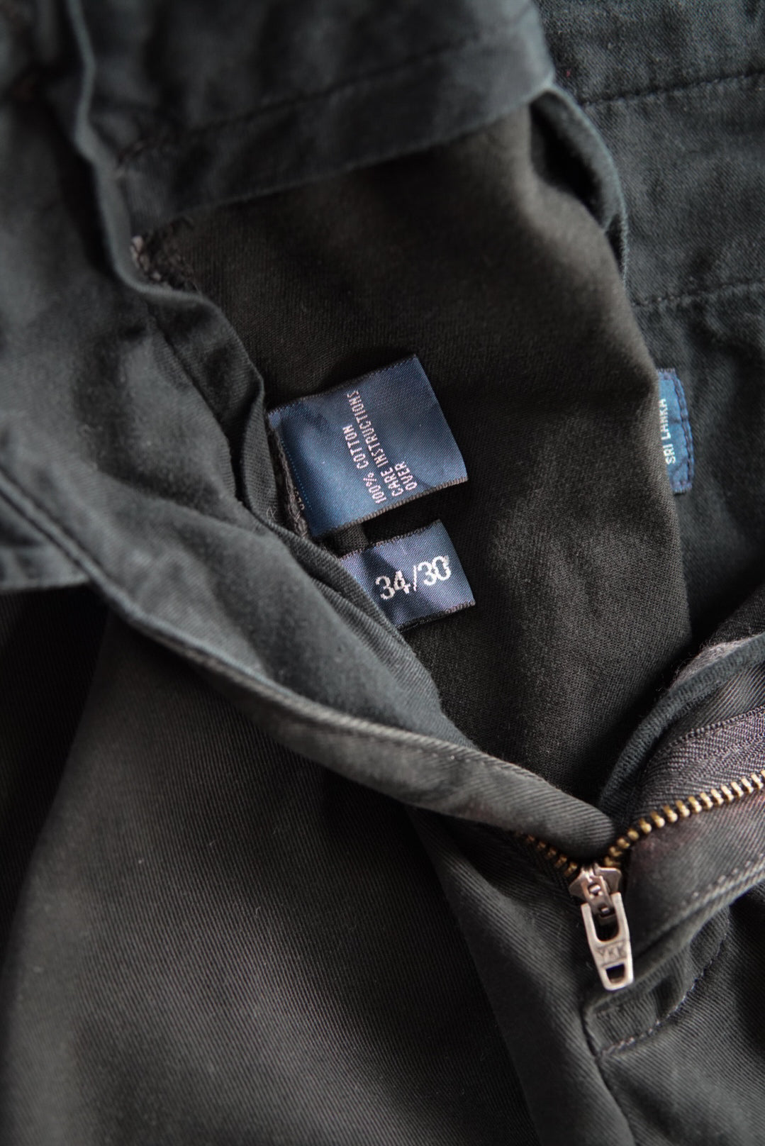 90s Polo by Ralph Lauren Black Chino Tuck Pants.