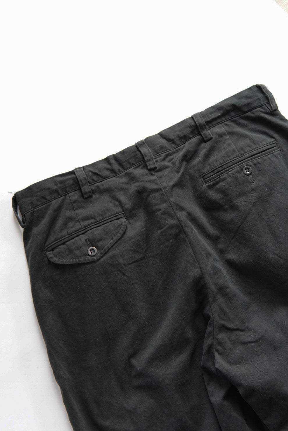90s Polo by Ralph Lauren Black Chino Tuck Pants.