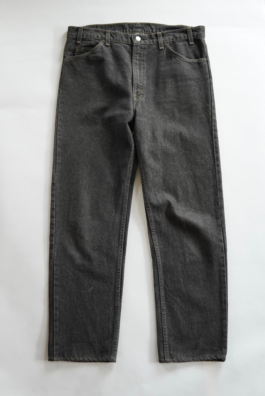 Levi's 505 Yarn-dyed Black Denim Pants made in USA.