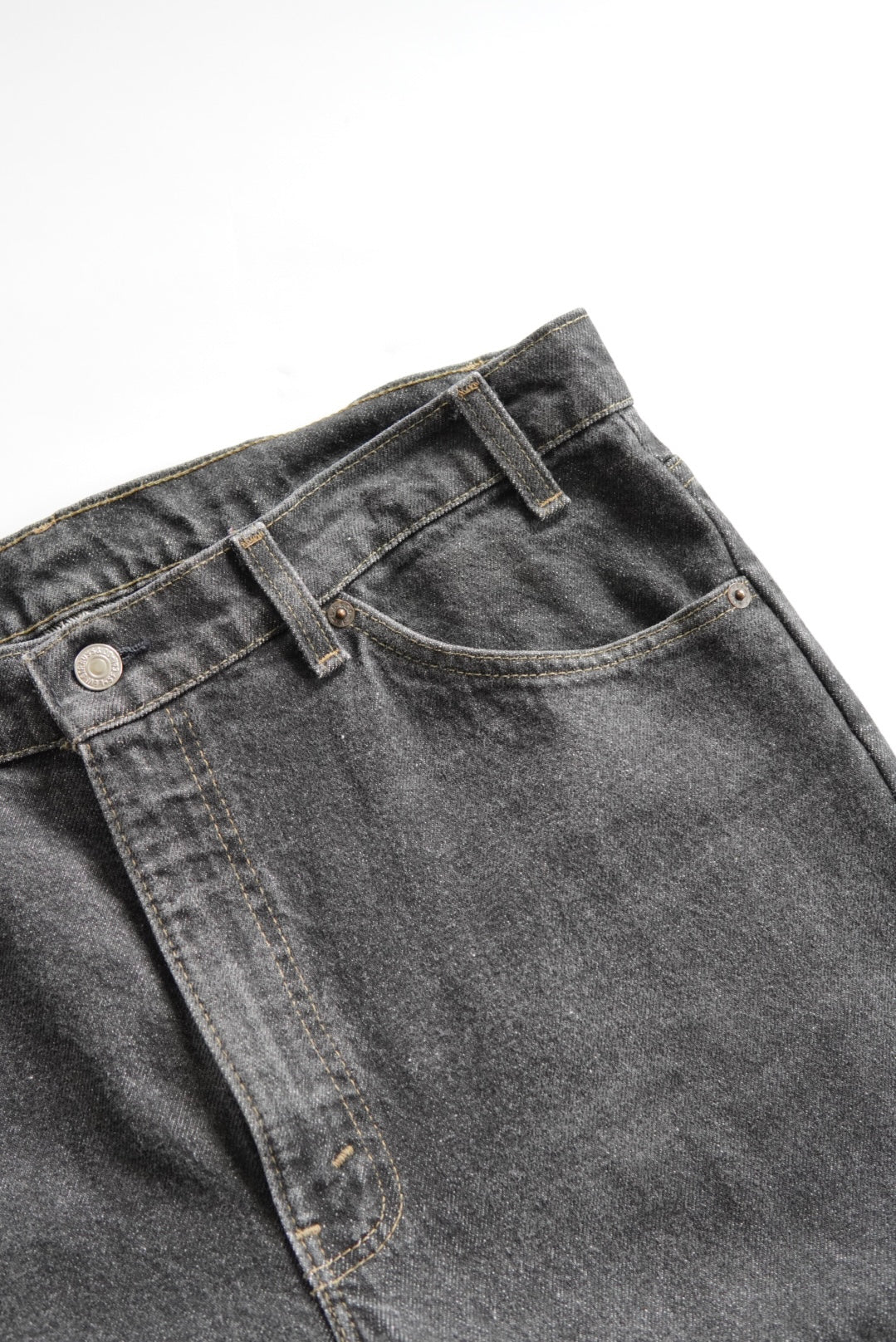 Levi's 505 Yarn-dyed Black Denim Pants made in USA.