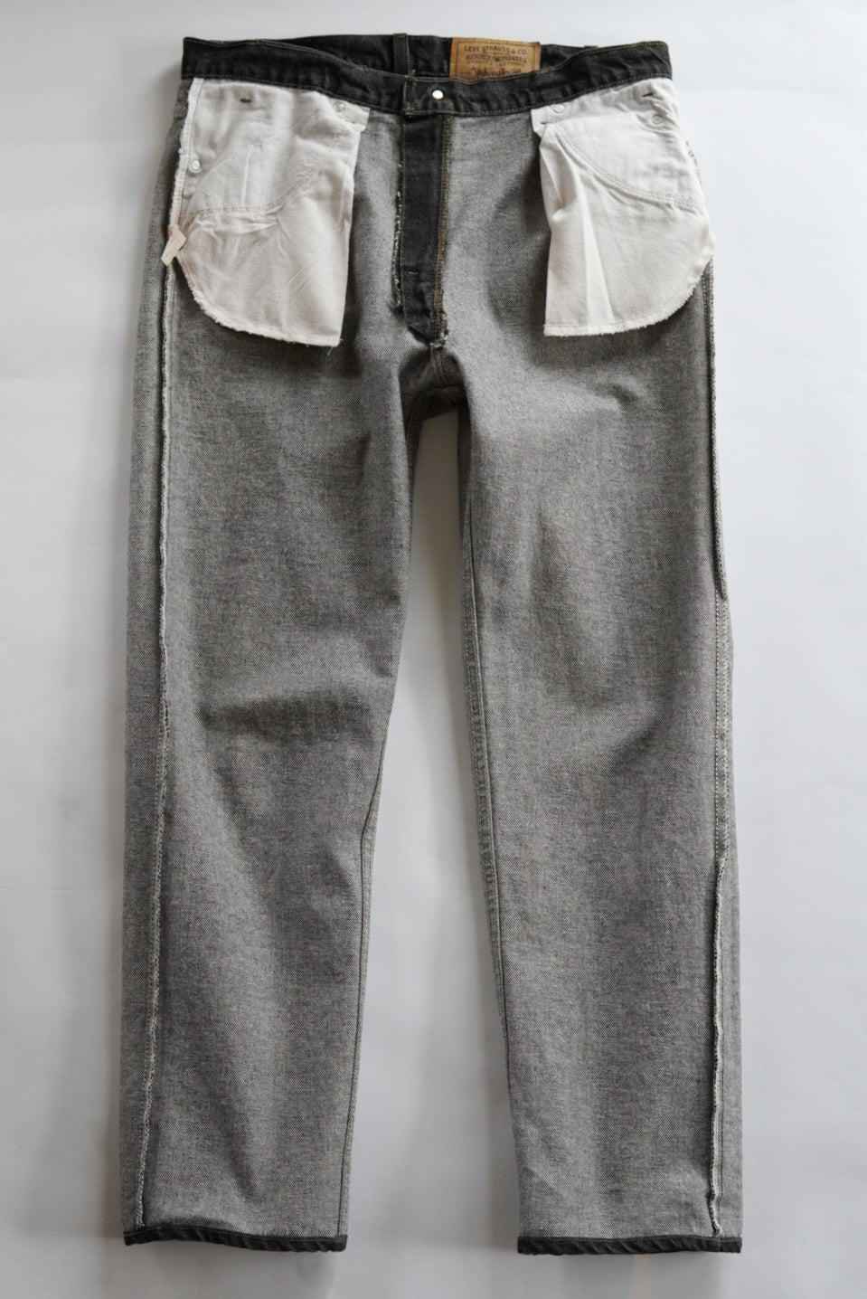 Levi's 505 Yarn-dyed Black Denim Pants made in USA.