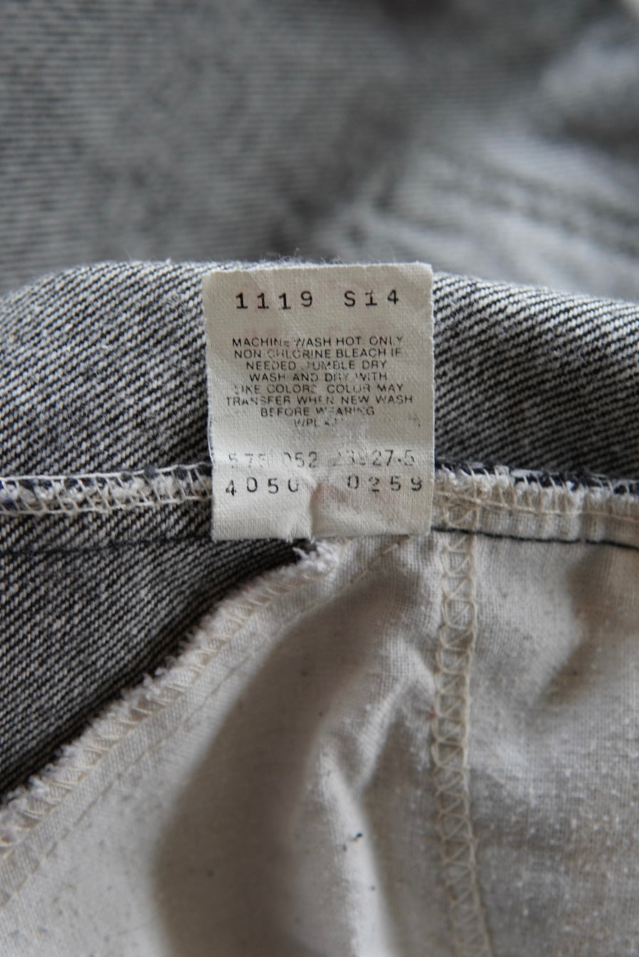 Levi's 505 Yarn-dyed Black Denim Pants made in USA.