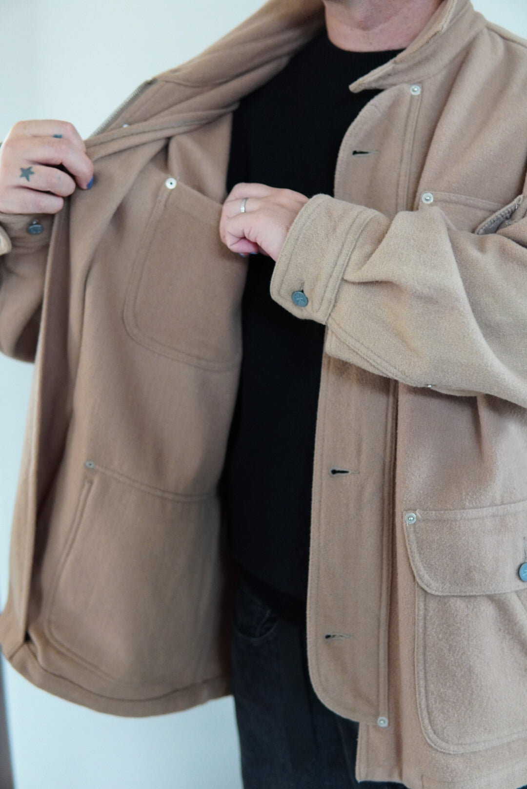 90s Calvin Klein Wool Blouson made in Peru.