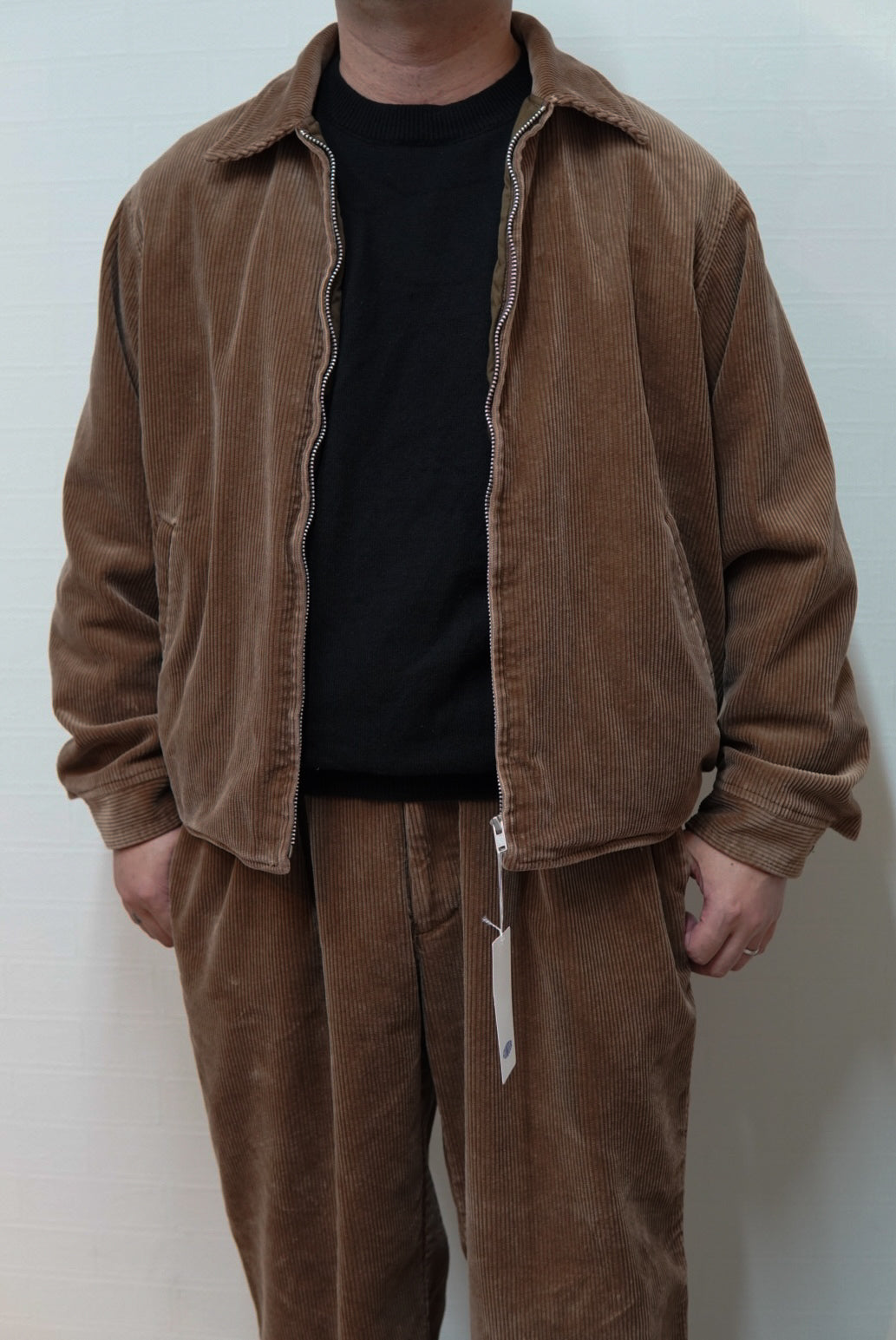 FOUDOUR COTTON CORDUROY ZIP UP BLOUSON.