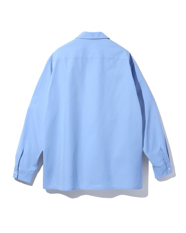 FOUNDOUR COTTON OPEN COLLAR SHIRT.