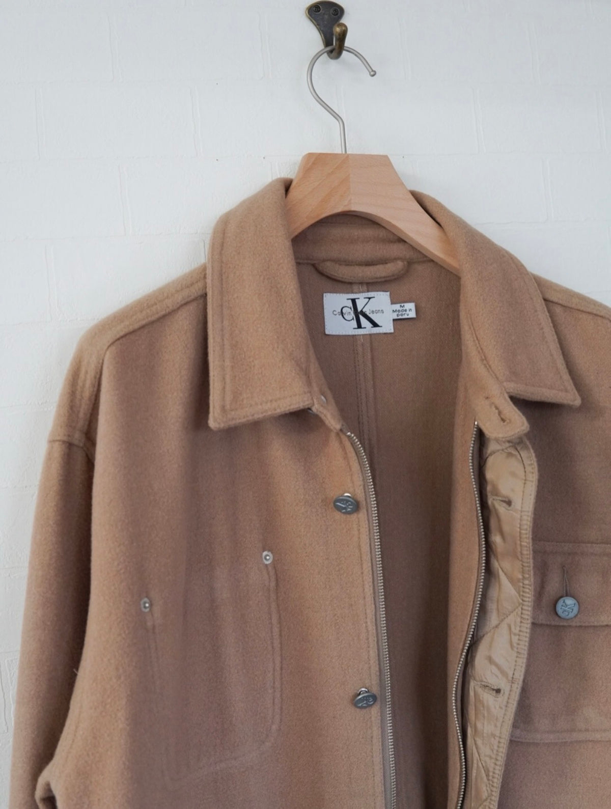 90s Calvin Klein Wool Blouson made in Peru.